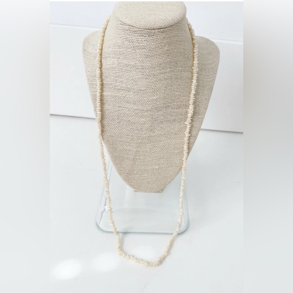 Genuine Biwi Pearl Necklace White 30" Freshwater